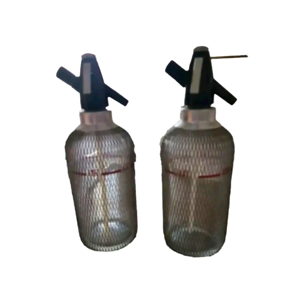 TWO VINTAGE Austrian Glass Seltzer Bottles.
